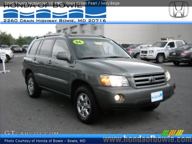 2006 Toyota Highlander V6 4WD in Oasis Green Pearl