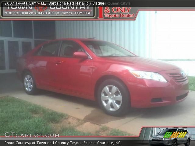 2007 Toyota Camry LE in Barcelona Red Metallic