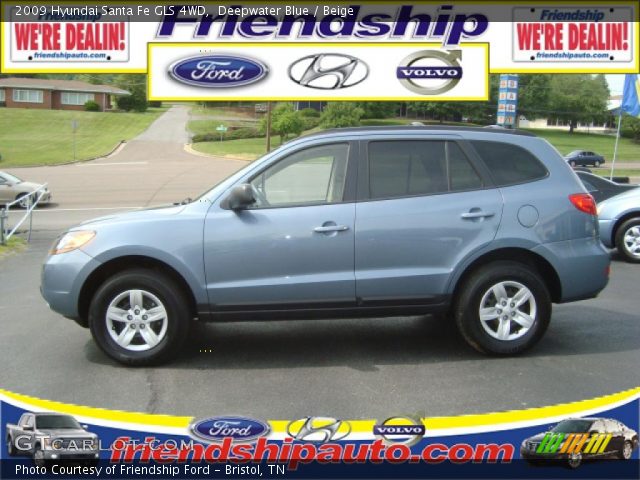 2009 Hyundai Santa Fe GLS 4WD in Deepwater Blue