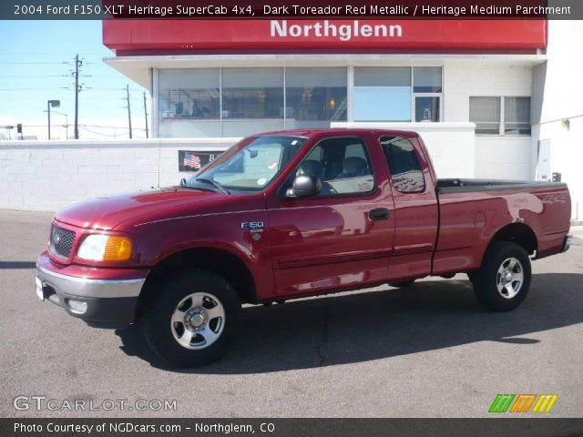 2004 Ford F150 XLT Heritage SuperCab 4x4 in Dark Toreador Red Metallic