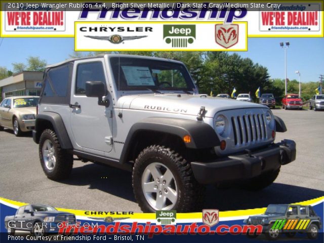 2010 Jeep Wrangler Rubicon 4x4 in Bright Silver Metallic