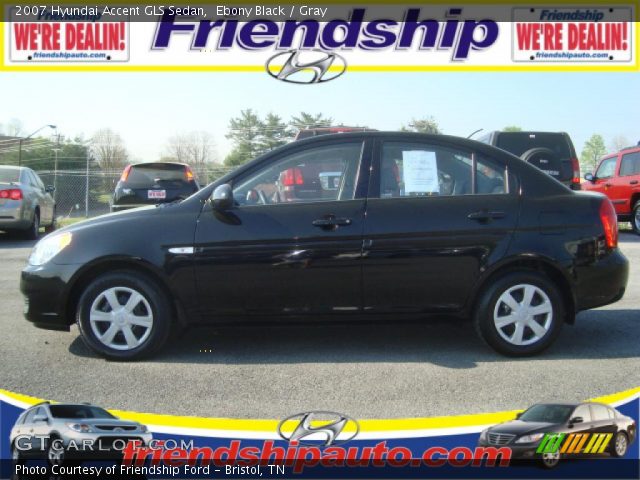 2007 Hyundai Accent GLS Sedan in Ebony Black