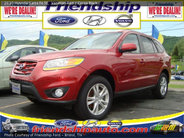 2010 Hyundai Santa Fe SE in Venetian Red