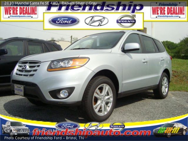 2010 Hyundai Santa Fe SE 4WD in Radiant Silver