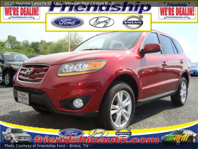 2010 Hyundai Santa Fe SE 4WD in Venetian Red