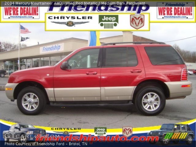 2004 Mercury Mountaineer AWD in Vivid Red Metallic