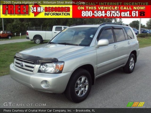 2005 Toyota Highlander I4 in Millenium Silver Metallic