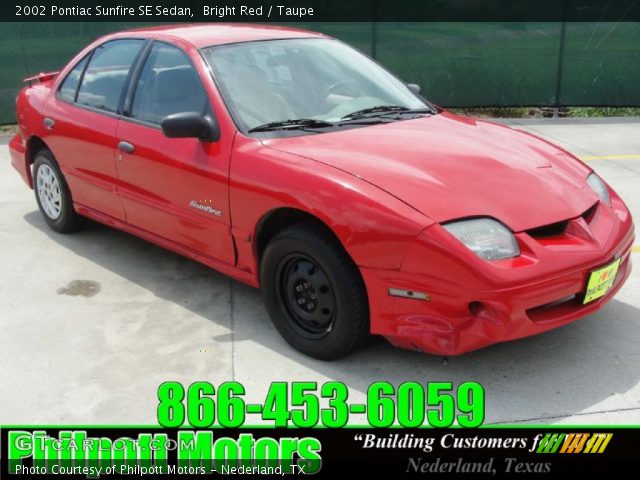 2002 Pontiac Sunfire SE Sedan in Bright Red