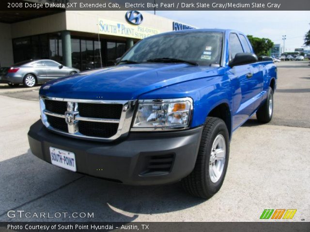 2008 Dodge Dakota SXT Extended Cab in Electric Blue Pearl