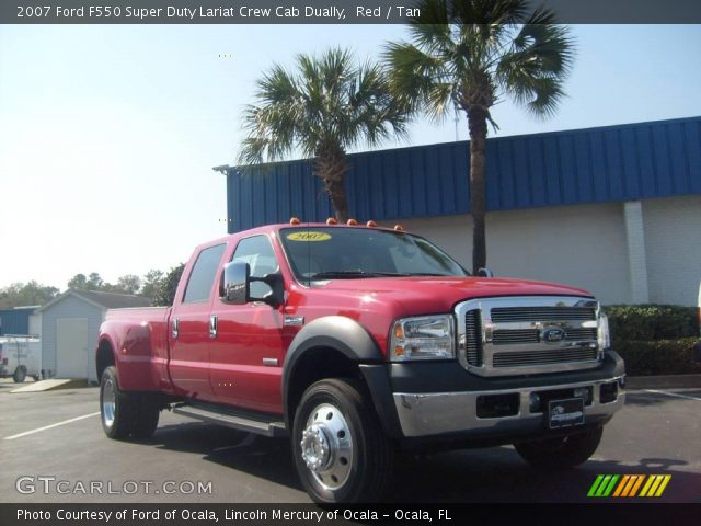 2007 Ford F550 Super Duty Lariat Crew Cab Dually in Red