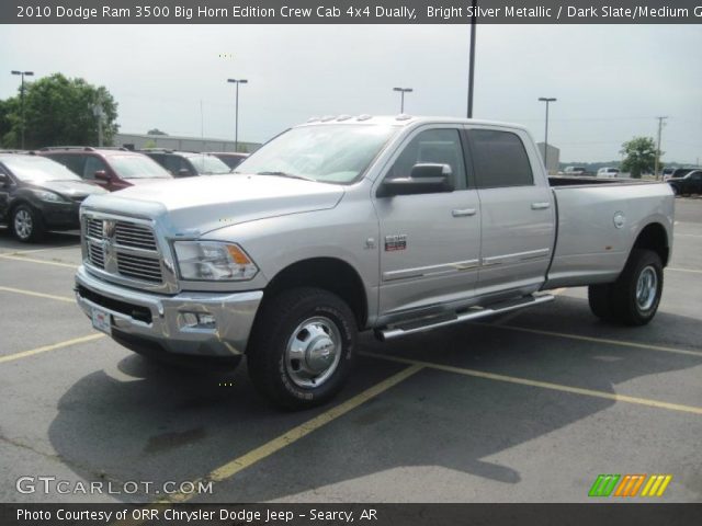 2010 Dodge Ram 3500 Big Horn Edition Crew Cab 4x4 Dually in Bright Silver Metallic