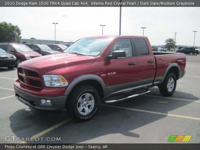 2010 Dodge Ram 1500 TRX4 Quad Cab 4x4 in Inferno Red Crystal Pearl