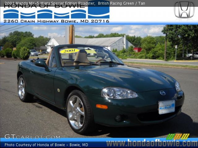 2001 Mazda MX-5 Miata Special Edition Roadster in British Racing Green