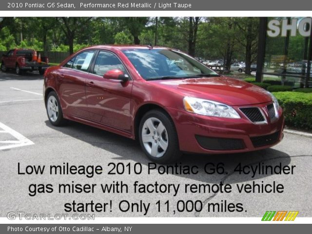 2010 Pontiac G6 Sedan in Performance Red Metallic