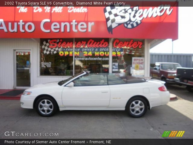 2002 Toyota Solara SLE V6 Convertible in Diamond White Pearl
