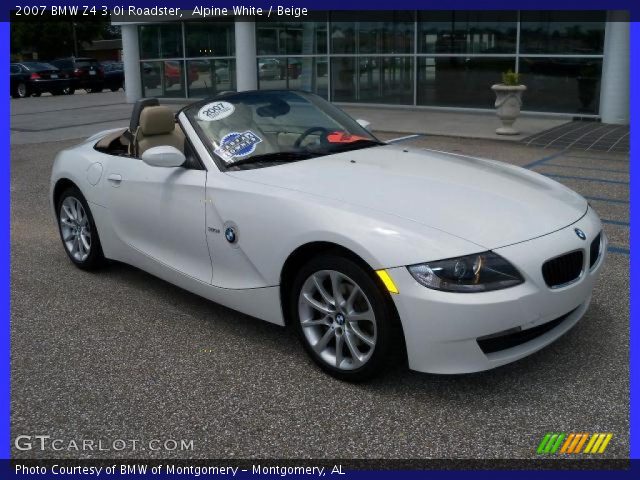 2007 BMW Z4 3.0i Roadster in Alpine White