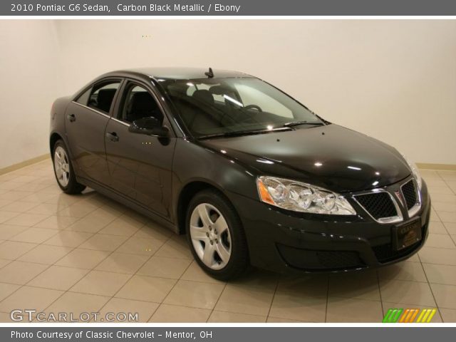 2010 Pontiac G6 Sedan in Carbon Black Metallic