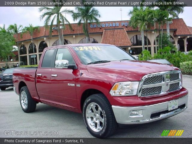 2009 Dodge Ram 1500 Laramie Quad Cab in Inferno Red Crystal Pearl
