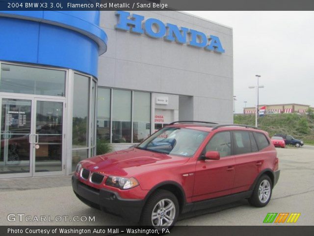 2004 BMW X3 3.0i in Flamenco Red Metallic