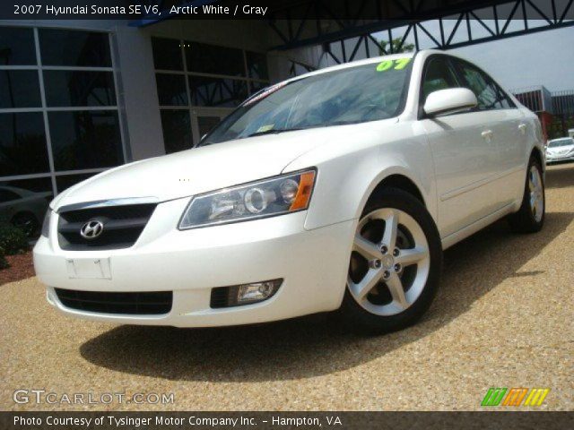 2007 Hyundai Sonata SE V6 in Arctic White