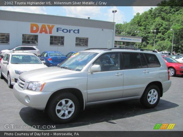 2002 Toyota Highlander V6 in Millennium Silver Metallic
