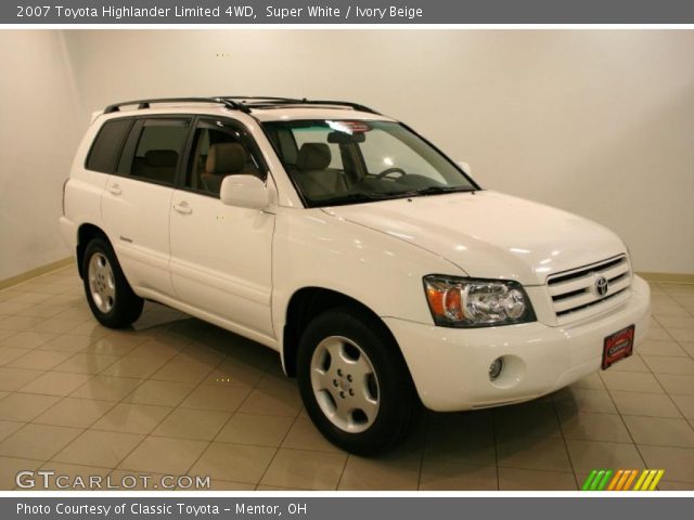 2007 Toyota Highlander Limited 4WD in Super White