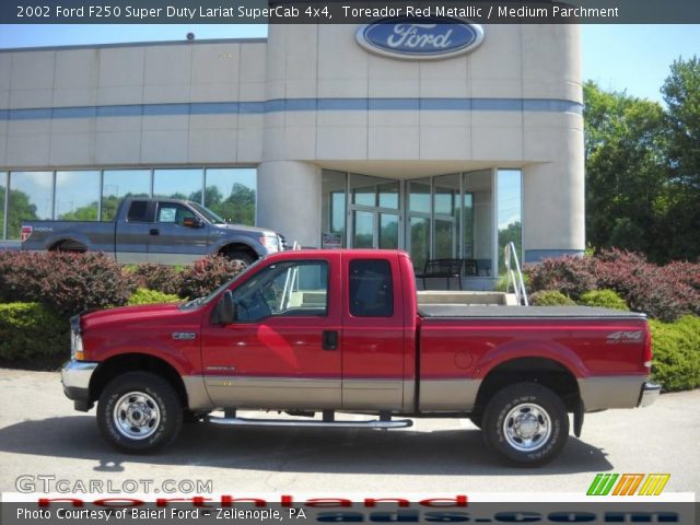 2002 Ford F250 Super Duty Lariat SuperCab 4x4 in Toreador Red Metallic