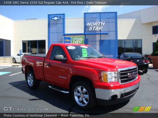 2008 GMC Sierra 1500 SLE Regular Cab 4x4 in Fire Red