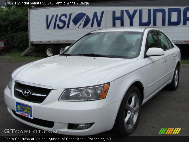 2007 Hyundai Sonata SE V6 in Arctic White