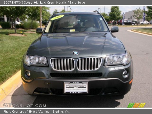 2007 BMW X3 3.0si in Highland Green Metallic