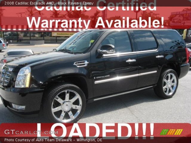 2008 Cadillac Escalade AWD in Black Raven