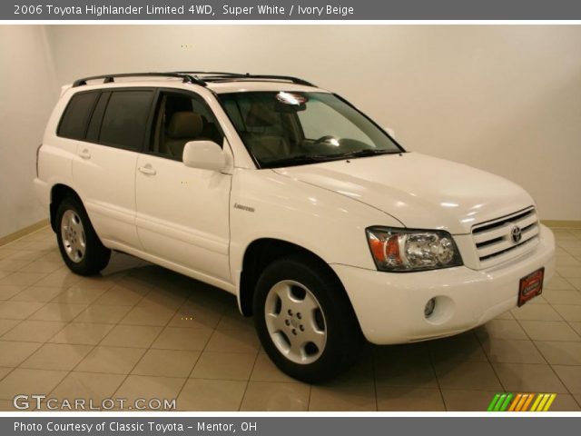 2006 Toyota Highlander Limited 4WD in Super White