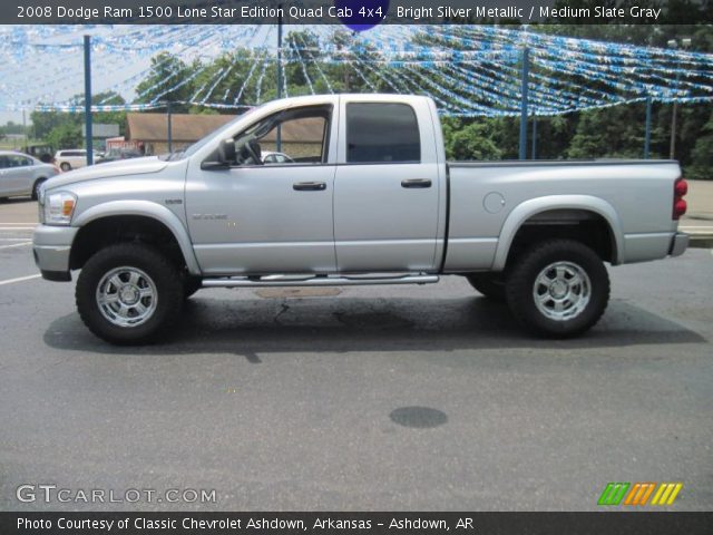 2008 Dodge Ram 1500 Lone Star Edition Quad Cab 4x4 in Bright Silver Metallic