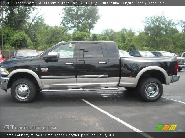 2010 Dodge Ram 3500 Laramie Mega Cab 4x4 Dually in Brilliant Black Crystal Pearl