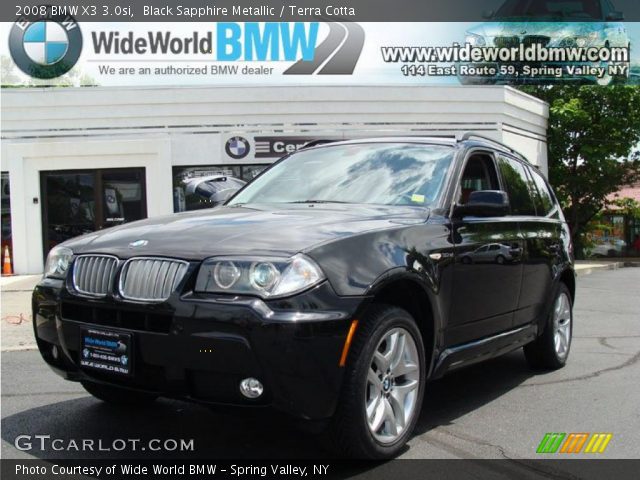 2008 BMW X3 3.0si in Black Sapphire Metallic