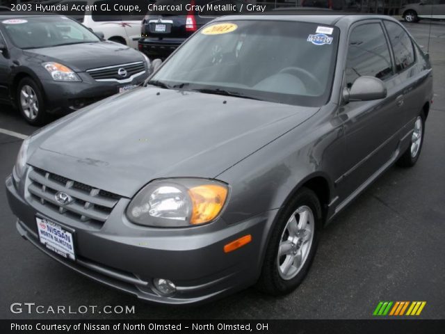 2003 Hyundai Accent GL Coupe in Charcoal Gray Metallic