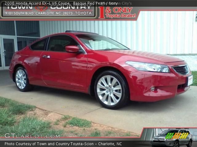 2008 Honda Accord EX-L V6 Coupe in Basque Red Pearl