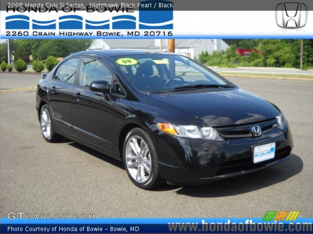 2008 Honda Civic Si Sedan in Nighthawk Black Pearl