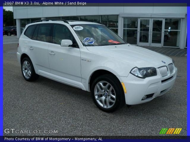 2007 BMW X3 3.0si in Alpine White