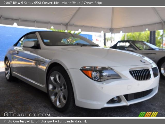 2007 BMW 6 Series 650i Convertible in Alpine White