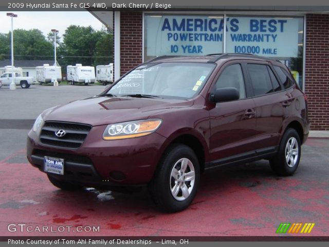 2009 Hyundai Santa Fe GLS 4WD in Dark Cherry