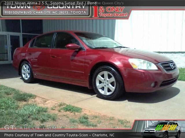 2003 Nissan Altima 2.5 S in Sonoma Sunset Red