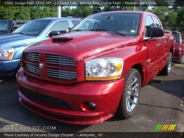 Inferno Red Crystal Pearl 2006 Dodge Ram 1500 SRT10 Quad Cab with Medium 