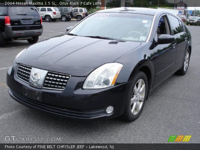 Onyx Black 2004 Nissan Maxima 3 5 Sl Cafe Latte Interior