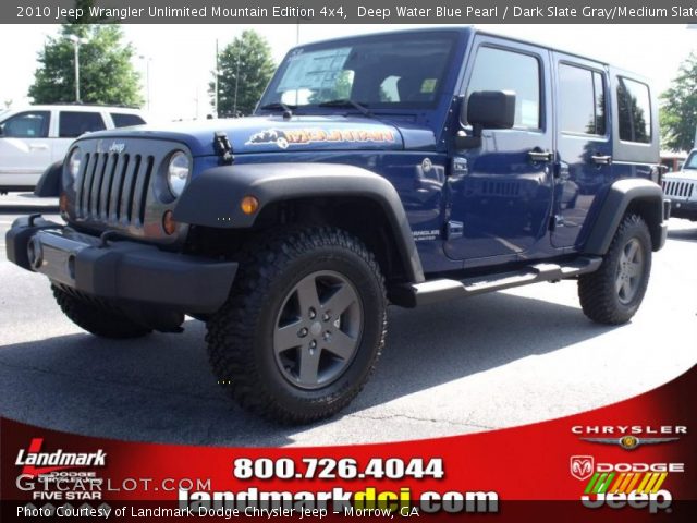 2010 Jeep Wrangler Unlimited Mountain Edition 4x4 in Deep Water Blue Pearl