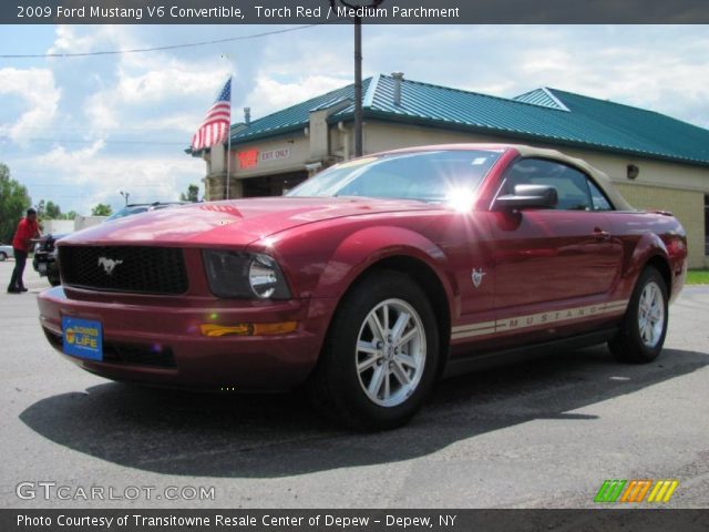 2009 Ford Mustang V6 Convertible in Torch Red