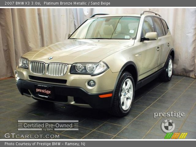 2007 BMW X3 3.0si in Platinum Bronze Metallic