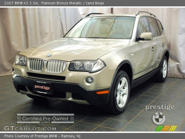 2007 BMW X3 3.0si in Platinum Bronze Metallic