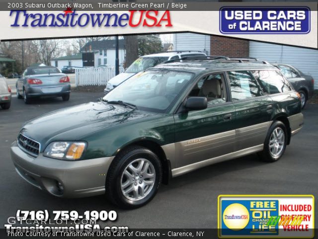 2003 Subaru Outback Wagon in Timberline Green Pearl