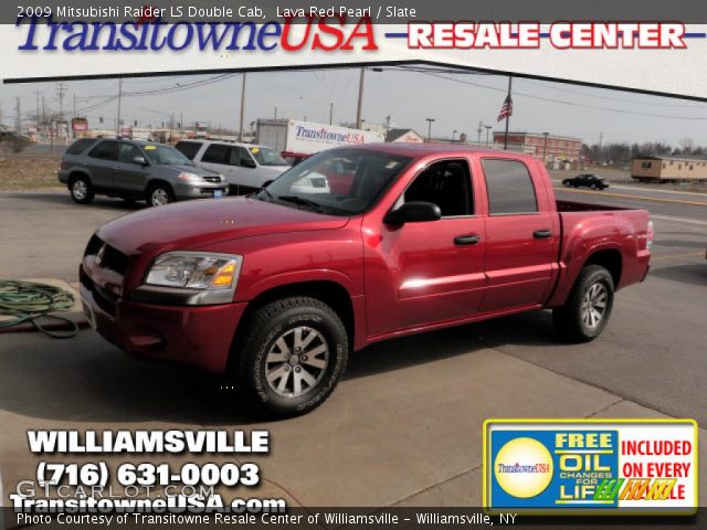 2009 Mitsubishi Raider LS Double Cab in Lava Red Pearl